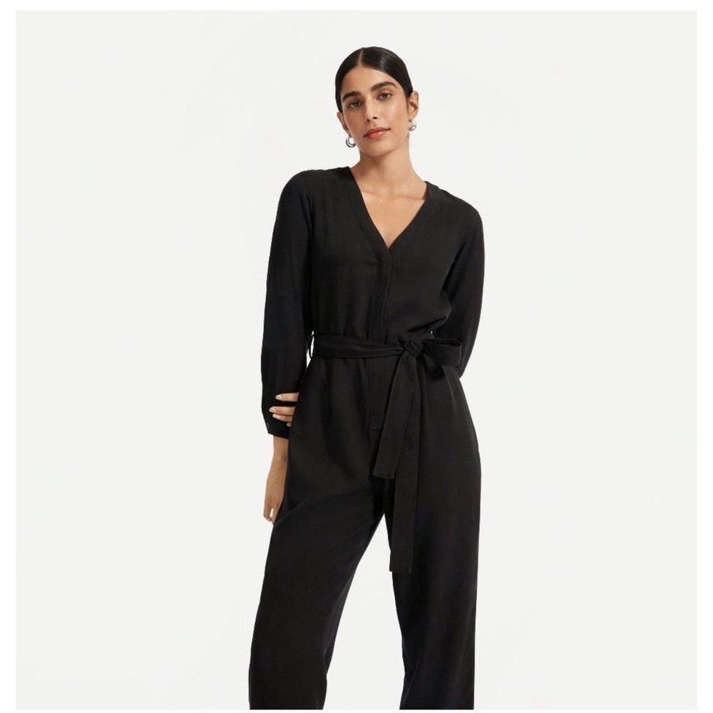 Everlane The Drape Jumpsuit Black SZ 00​​​​​